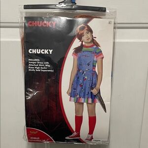 Spirit Chucky Kids Costume with Blue Jumper